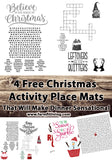 Free Christmas Activity Place Mats {4 Place Mats}