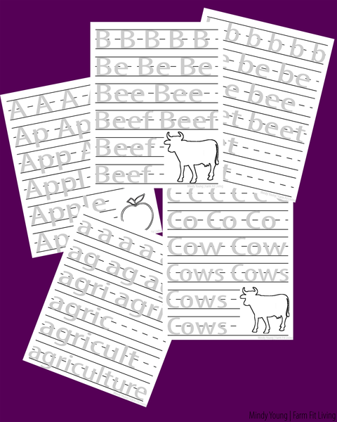 40+ Farm Hand Lettering Printables for Preschoolers