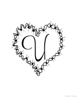Barbed Wire Printable Monograms