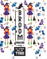 Broom Parking Only Halloween Door Decor {1 page}