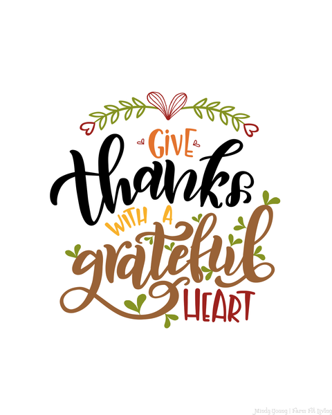 Give Thanks with a Grateful Heart Wall Hanging