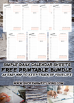 Simple Daily Printable Planner Pages {7 Pages}