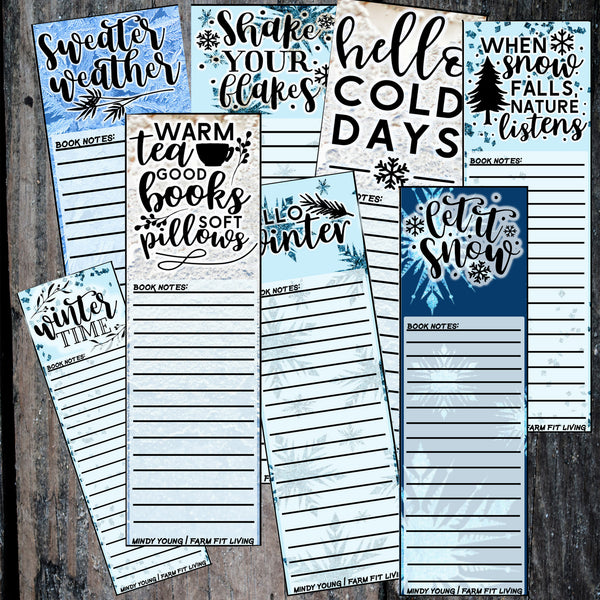 Winter Bookmarks Collection {8 Bookmarks!}